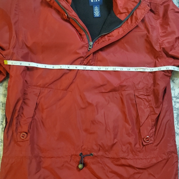 Vintage GAP Women's Red Fleece Lined Anorak Pullover Jacket sz Medium - Picture 10 of 16